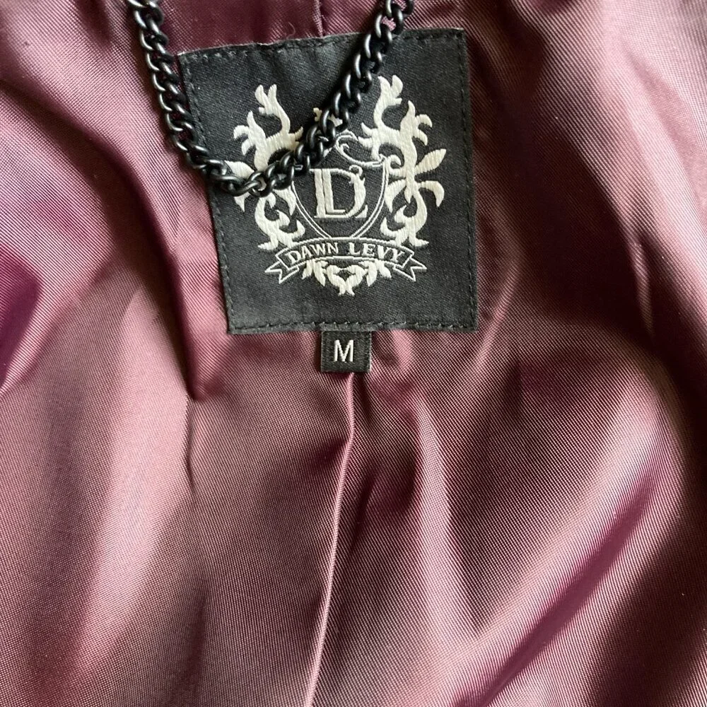 Dawn Levy Coat, Beautiful, Wool Blend with removable Faux Fur hood,  Size M - Picture 4 of 14